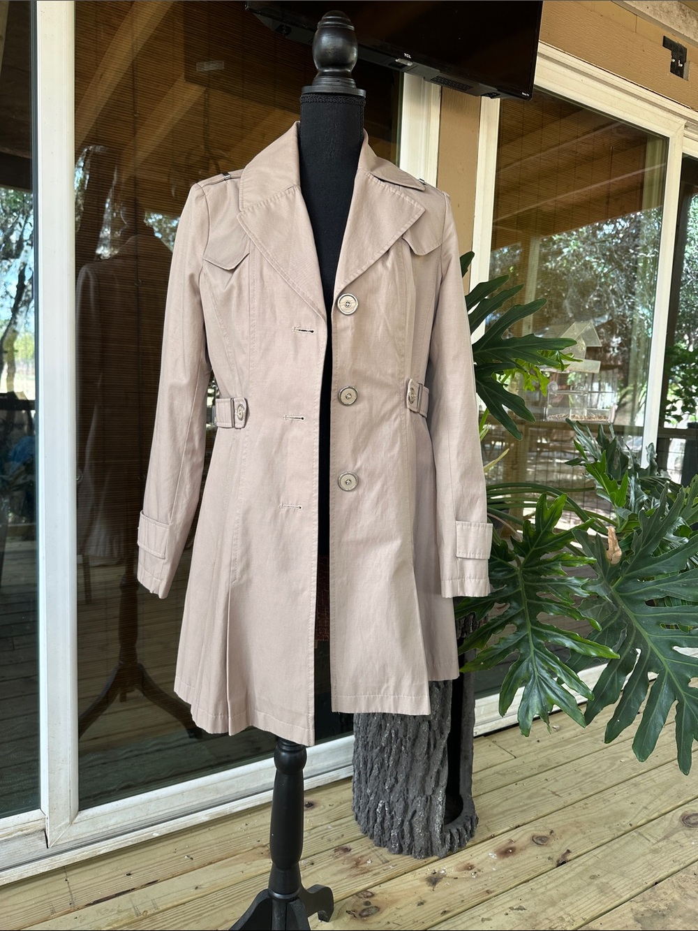 Via Spiga Light Taupe Trench Coat